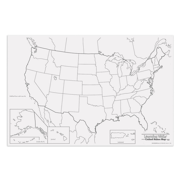 Pacon Learning Walls, United States Map, 48in x 72in, 1 Piece P0078760